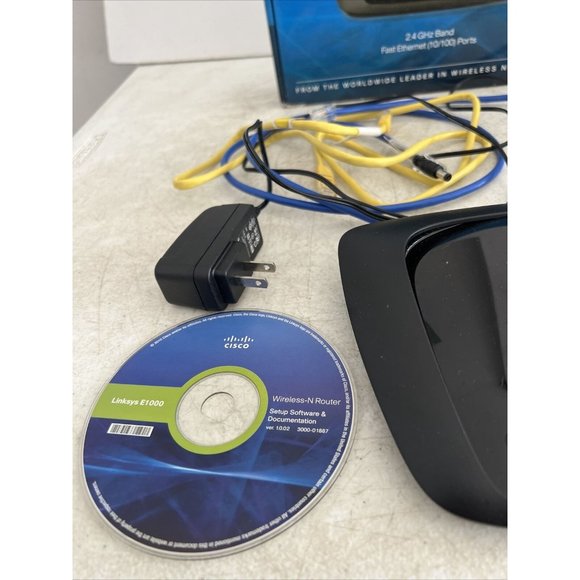 ⚡️Cisco Linksys E1000 Wireless-N 2.4GHz Band Fast Ethernet Ports 10/100 Router - Picture 2 of 8